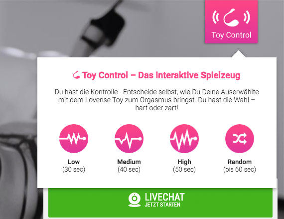 Orgasmen mit Toy Control